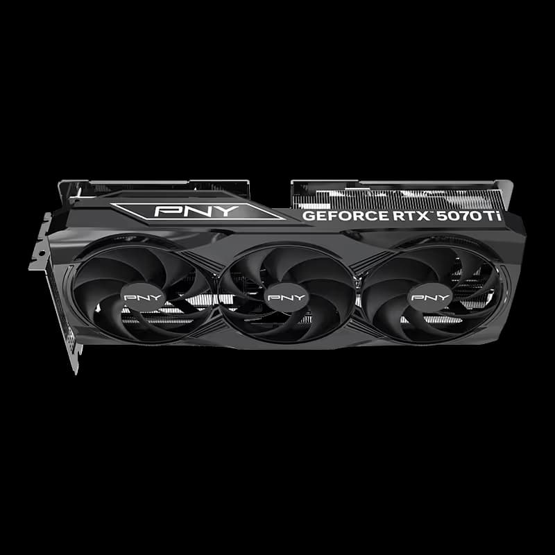 PNY Triple Fan Plus OC GeForce RTX 5070 Ti 16GB GDDR7 Black image