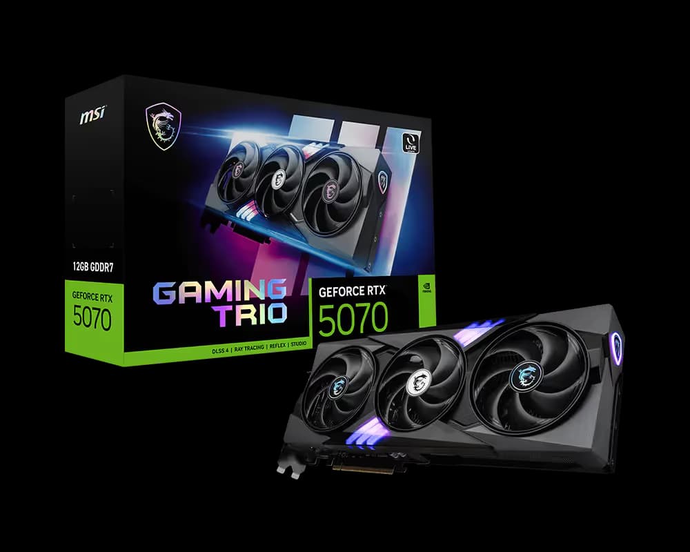 MSI GeForce RTX 5070 12G GAMING TRIO Black image