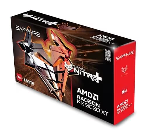 Sapphire NITRO+ Radeon RX 9060 XT OC 16GB GDDR6 image