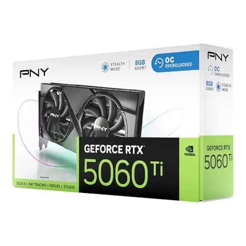 PNY GeForce RTX 5060 Ti 8GB GDDR7 Overclocked Dual Fan image