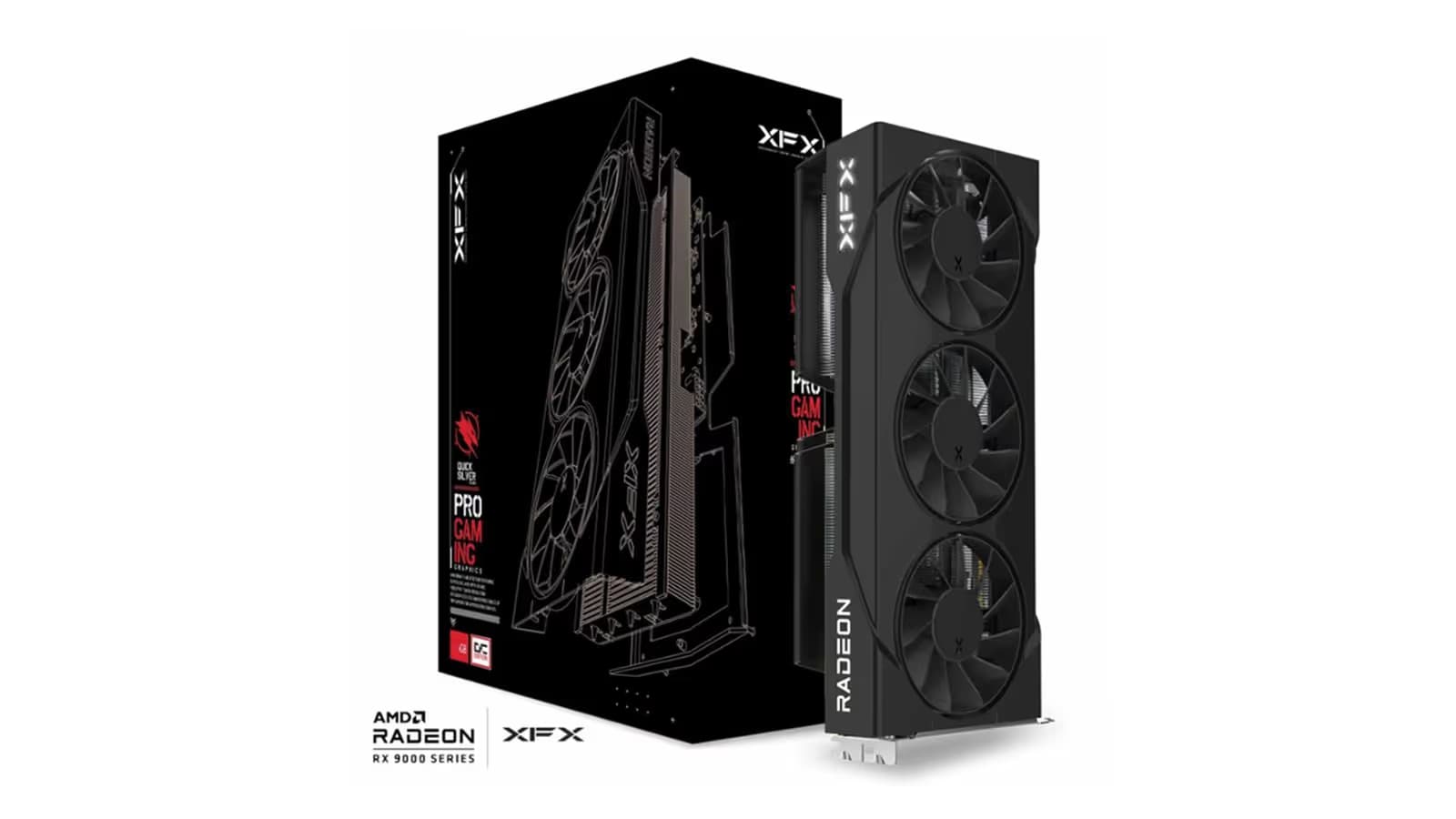 XFX Swift OC Radeon RX 9060 XT 8GB GDDR6 Black Triple Fan main image