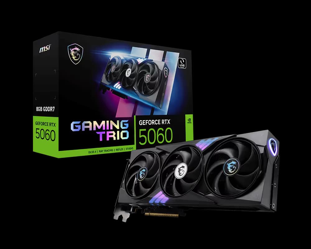 MSI GeForce RTX 5060 8G GAMING TRIO Black image