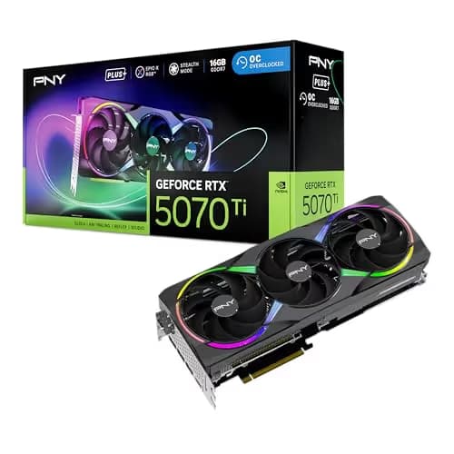 PNY GeForce RTX 5070 Ti 16GB EPIC-X RGB Overclocked Triple Fan Plus GDDR7 main image