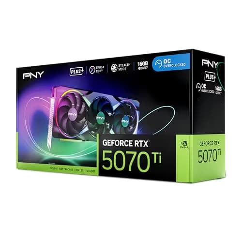 PNY GeForce RTX 5070 Ti 16GB EPIC-X RGB Overclocked Triple Fan Plus GDDR7 image