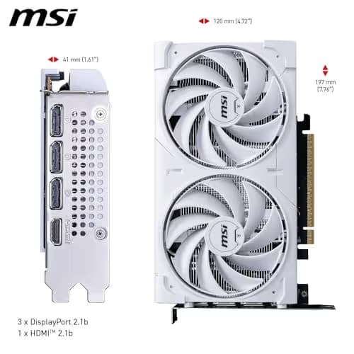 MSI GeForce RTX 5060 8G VENTUS 2X OC WHITE GDDR7 image
