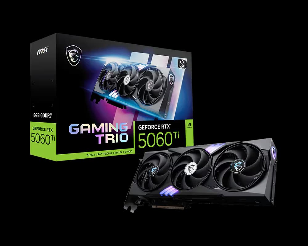 MSI GeForce RTX 5060 Ti 8G GAMING TRIO Black main image