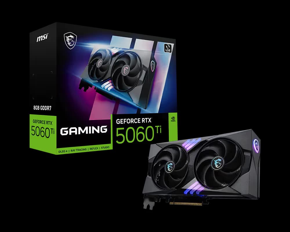 MSI GAMING GeForce RTX 5060 Ti 8GB GDDR7 Black image