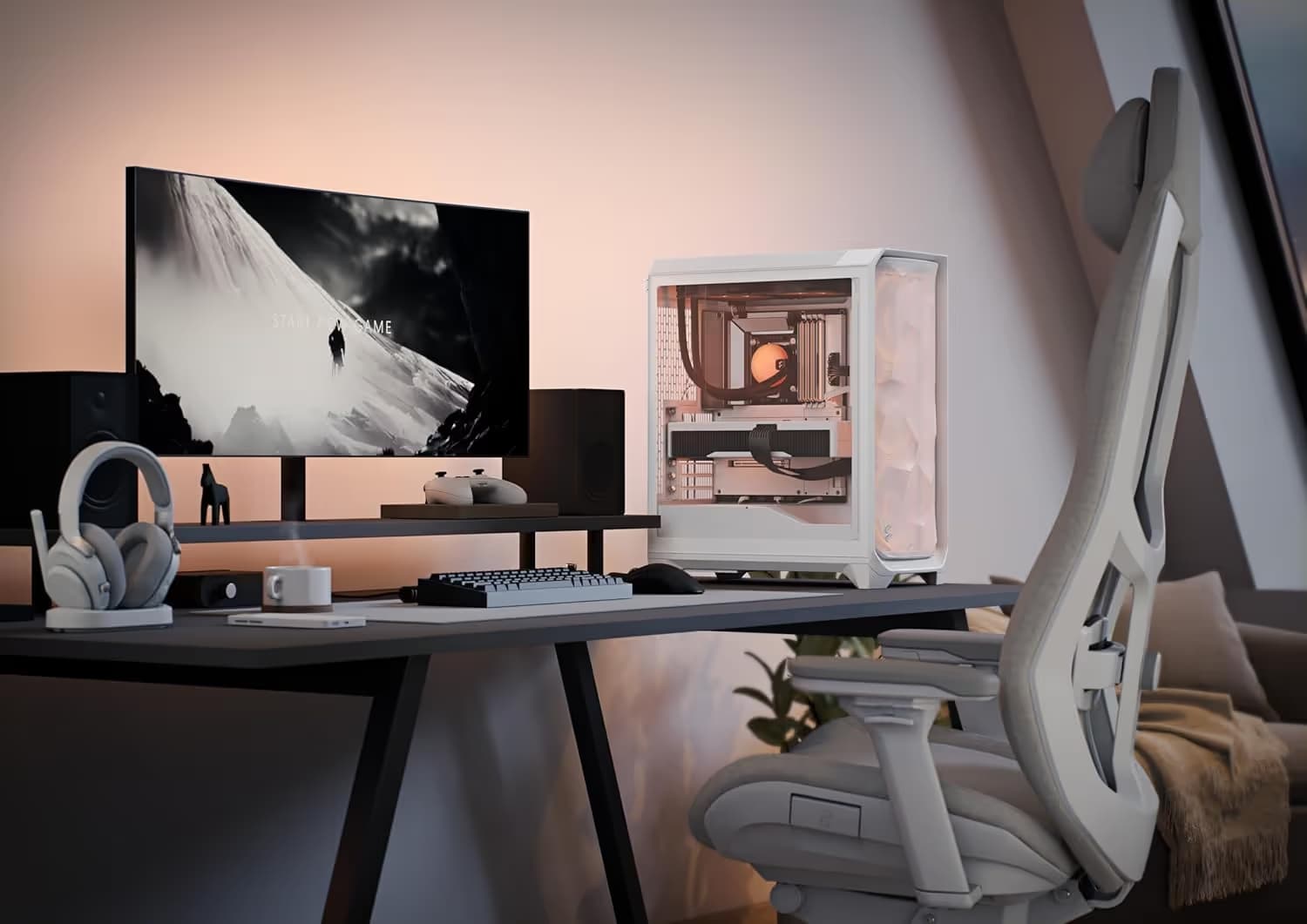 Fractal Design Meshify 3 White RGB TG Clear Tint image