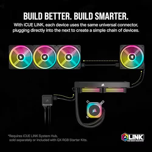 Corsair iCUE LINK QX140 140mm Black ARGB image