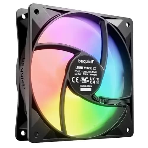 be quiet! Light Wings LX 120mm Black Addressable RGB PWM 48.8 CFM 1-Pack image