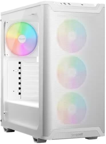 be quiet! Pure Base 501 LX ATX Mid Tower White with Tempered Glass Side Panel and USB 3.2 Gen 2 Type-C, USB 3.2 Gen 1 Type-A image