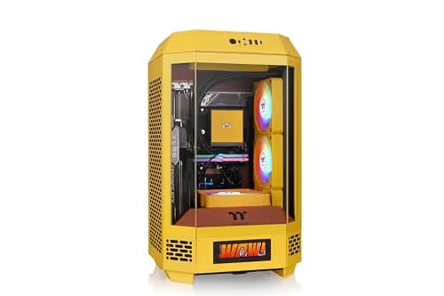 Thermaltake The Tower 250 Mini-ITX Tower Yellow / Brown with Tempered Glass Side Panel and USB 3.2 Gen 2 Type-C, USB 3.2 Gen 1 Type-A main image