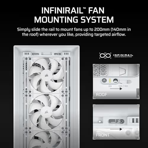 Corsair FRAME 5000D RS High-Airflow Mid-Tower PC Case - White image