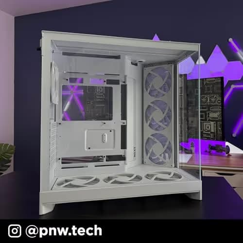 NZXT H9 Flow RGB+ (2025) ATX Mid Tower White Tempered Glass image