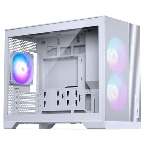 Phanteks XT M3 Micro ATX Mid Tower White Tempered Glass Side Panel, USB 3.2 Gen 2x2 Type-C USB 3.2 Gen 1 Type-A image