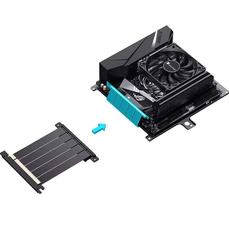 Jonsbo NV10 Mini-ITX Desktop Black / Brown with Mesh Side Panel and USB 3.2 Gen 2 Type-C Front Panel image