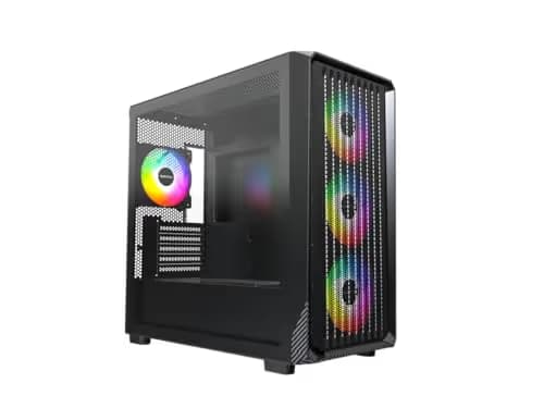 Montech X5M Micro ATX Mini Tower Black with Tempered Glass Side Panel image