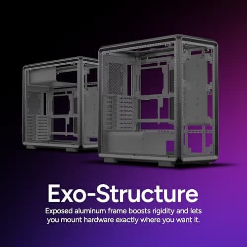 Cooler Master MasterFrame 600 ATX Mid Tower Black with Tempered Glass Side Panel and USB 3.2 Gen 2x2 Type-C USB 3.2 Gen 1 Type-A image