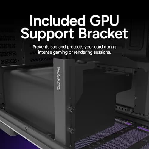 Cooler Master MasterFrame 600 ATX Mid Tower Black with Tempered Glass Side Panel and USB 3.2 Gen 2x2 Type-C USB 3.2 Gen 1 Type-A image