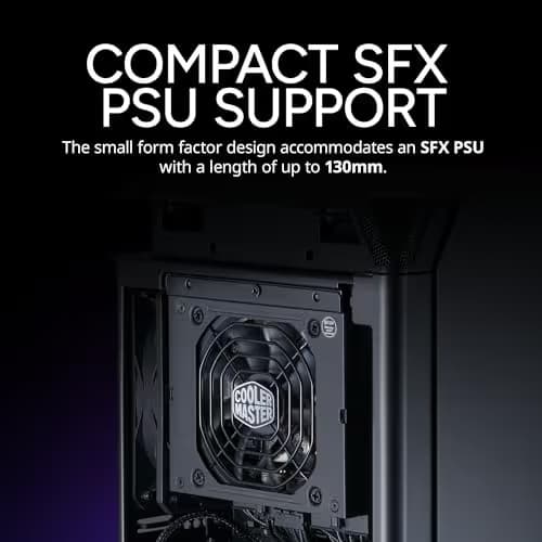 Cooler Master NCORE 100 AIR Mini-ITX Tower Black with Mesh Side Panel and Front USB 3.2 Gen 2x2 Type-C, USB 3.2 Gen 1 Type-A image