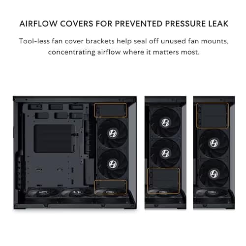 Lian Li O11 Dynamic Mini V2 ATX Mini Tower Black with Tempered Glass Side Panel and USB 3.2 Gen 2 Type-C, USB 3.2 Gen 1 Type-A image