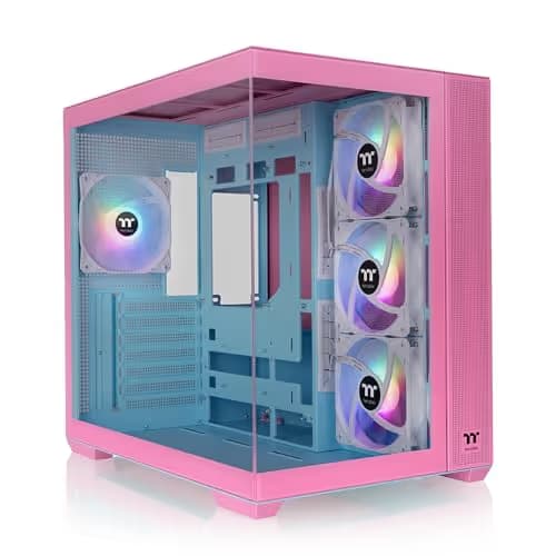 Thermaltake View 380 ARGB ATX Mid Tower Pink / Blue with Tempered Glass Side Panel and USB 3.2 Gen 2 Type-C USB 3.2 Gen 1 Type-A main image