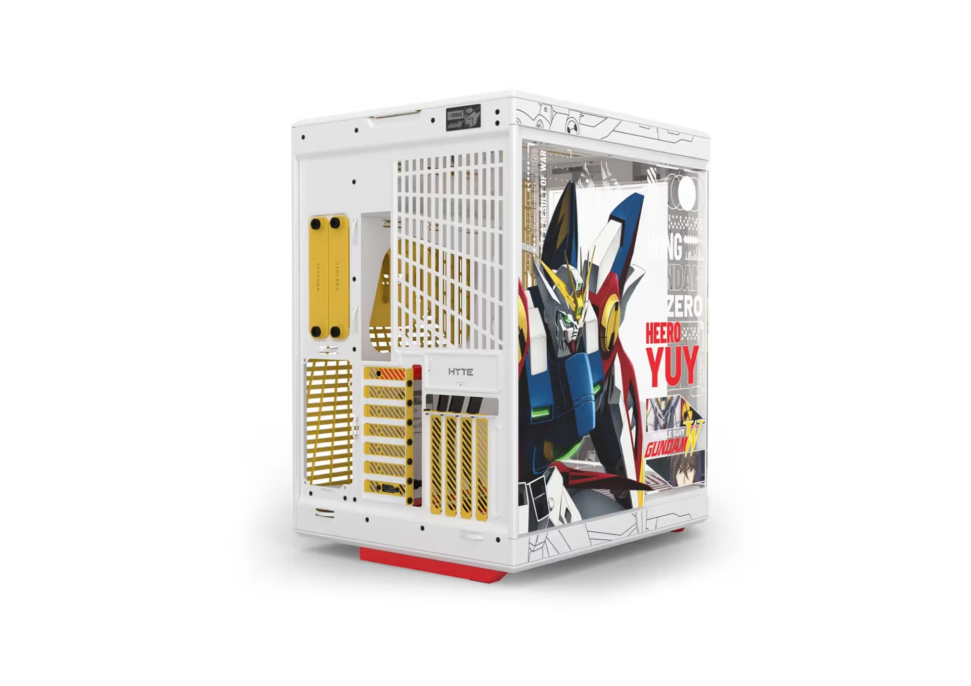 HYTE Gundam Wing Y70 Touch Infinite ATX Mid Tower White / Gold with Tempered Glass Side Panel and USB 3.2 Gen 2 Type-C, USB 3.2 Gen 1 Type-A image