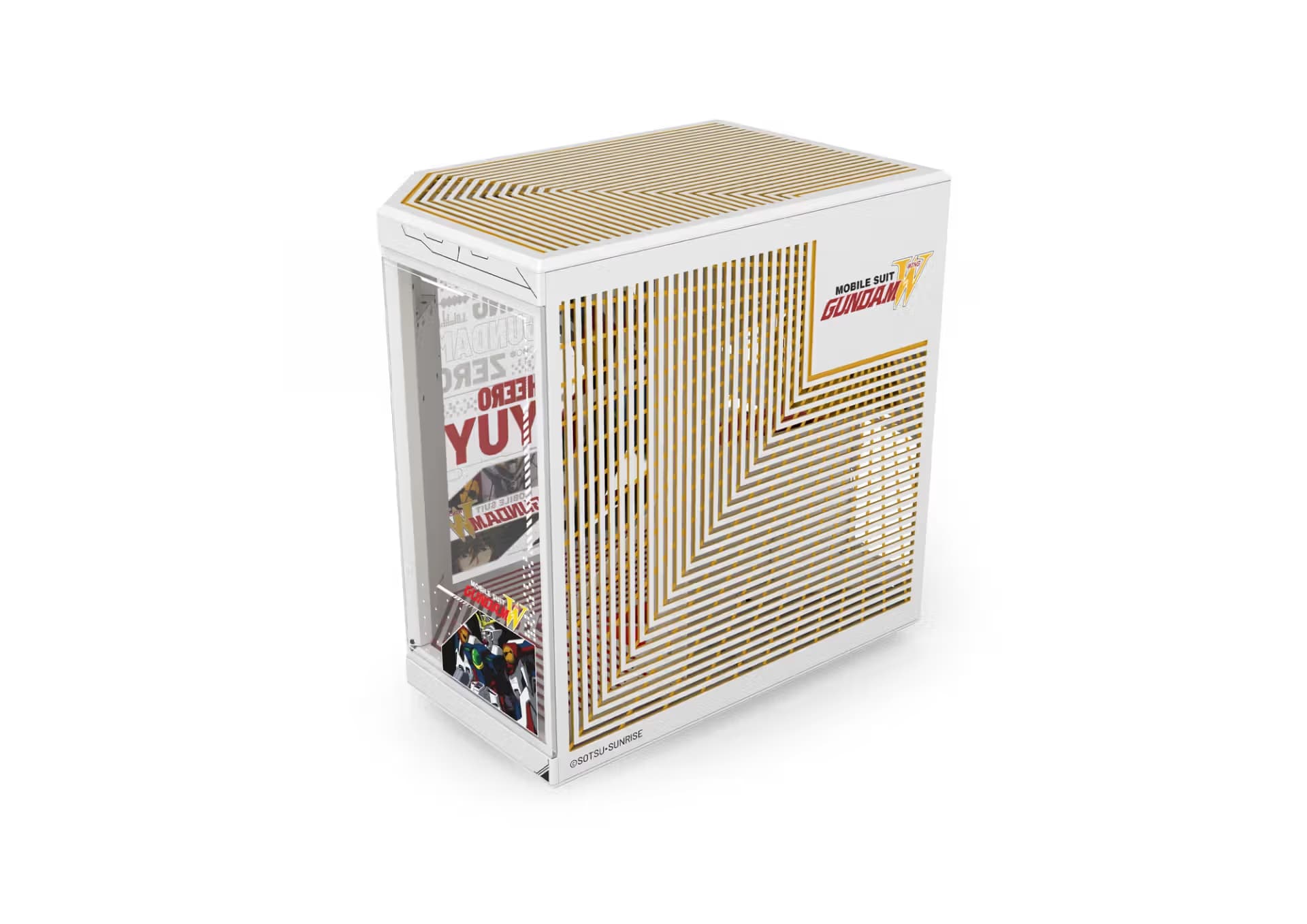 HYTE Gundam Wing Y70 Touch Infinite ATX Mid Tower White / Gold with Tempered Glass Side Panel and USB 3.2 Gen 2 Type-C, USB 3.2 Gen 1 Type-A image