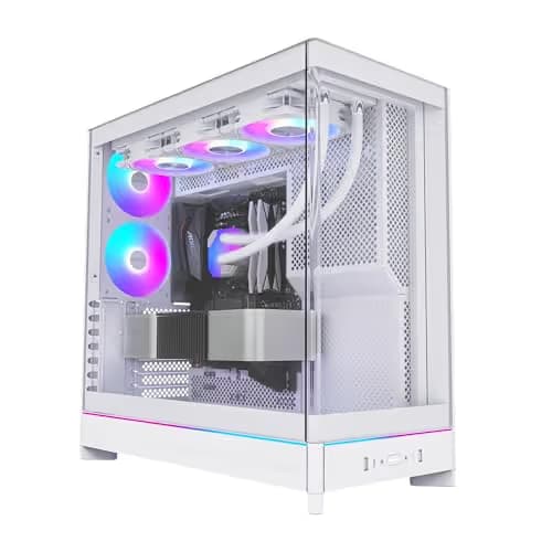 Montech HS02 Pro ATX Mid Tower White Tempered Glass Side Panel with USB 3.2 Gen 2 Type-C and USB 3.2 Gen 1 Type-A image