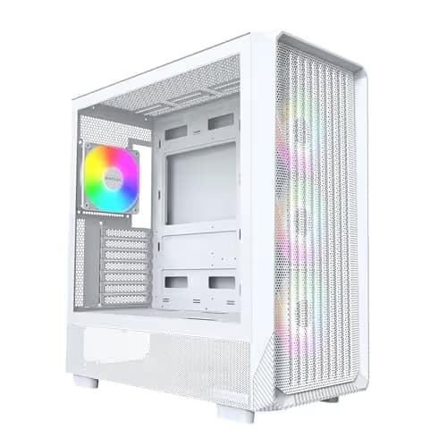 Montech X5 ATX Mid Tower White with Tempered Glass Side Panel and USB 3.2 Gen 2x2 Type-C, USB 3.2 Gen 1 Type-A, USB 2.0 Type-A main image