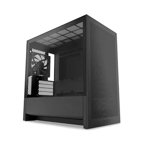NZXT H3 Flow Micro ATX Mid Tower Black with Tinted Tempered Glass Side Panel and USB 3.2 Gen 2x2 Type-C, USB 3.2 Gen 1 Type-A Front Panel image