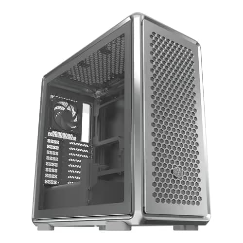 Cooler Master MasterFrame 600 ATX Mid Tower Silver Tempered Glass Side Panel, Front Panel: USB 3.2 Gen 2x2 Type-C USB 3.2 Gen 1 Type-A image