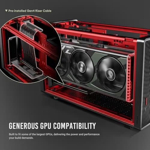 Antec Performance 1 M Mini-ITX Desktop Green / Black with Mesh Side Panel and USB 3.2 Gen 2 Type-C image