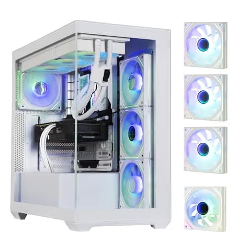 BitFenix CETO300 ATX Mid Tower White with Tempered Glass Side Panel and USB 3.2 Gen 2 Type-C USB 3.2 Gen 1 Type-A image