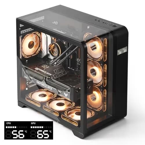 darkFlash L280 ATX Mid Tower Black with Tempered Glass Side Panel and Front USB 3.2 Gen 1 Type-A, USB 2.0 Type-A image