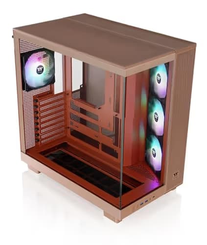 Thermaltake View 380 XL ATX Mid Tower Red / Copper Tempered Glass ARGB (Gravel Sand) main image