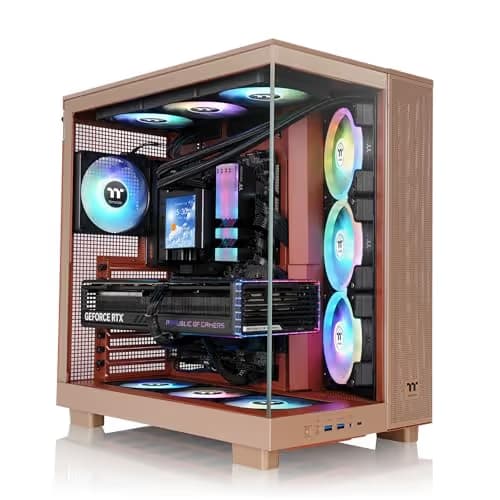 Thermaltake View 380 XL ATX Mid Tower Red / Copper Tempered Glass ARGB (Gravel Sand) image