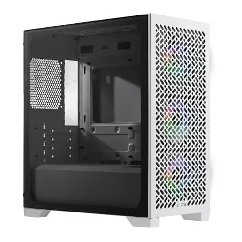 Cooler Master Elite 302 Micro ATX Mini Tower White / Black with Tempered Glass Side Panel and USB 3.2 Gen 1 Type-C, USB 3.2 Gen 1 Type-A main image