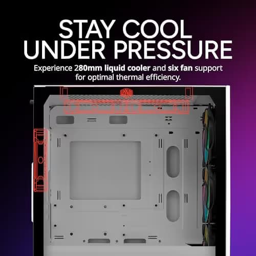 Cooler Master Elite 302 Micro ATX Mini Tower White / Black with Tempered Glass Side Panel and USB 3.2 Gen 1 Type-C, USB 3.2 Gen 1 Type-A image