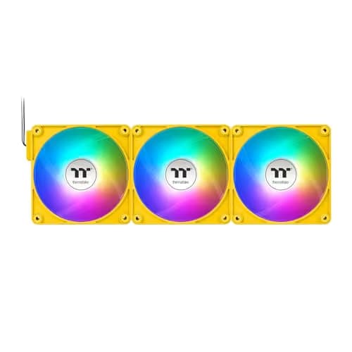 Thermaltake CT140 EX 140mm Yellow ARGB Sync PWM 90.3 CFM 3-Pack image