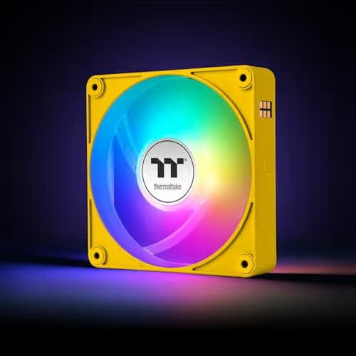 Thermaltake CT140 EX Reverse 140mm Yellow Addressable RGB Sync PWM 94.95 CFM 3-Pack image