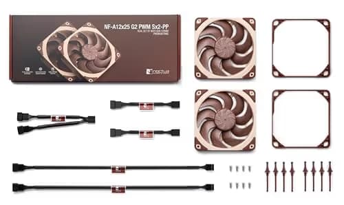 Noctua NF-A12x25 G2 120mm Brown PWM Sx2-PP 63.15 CFM 2-Pack image