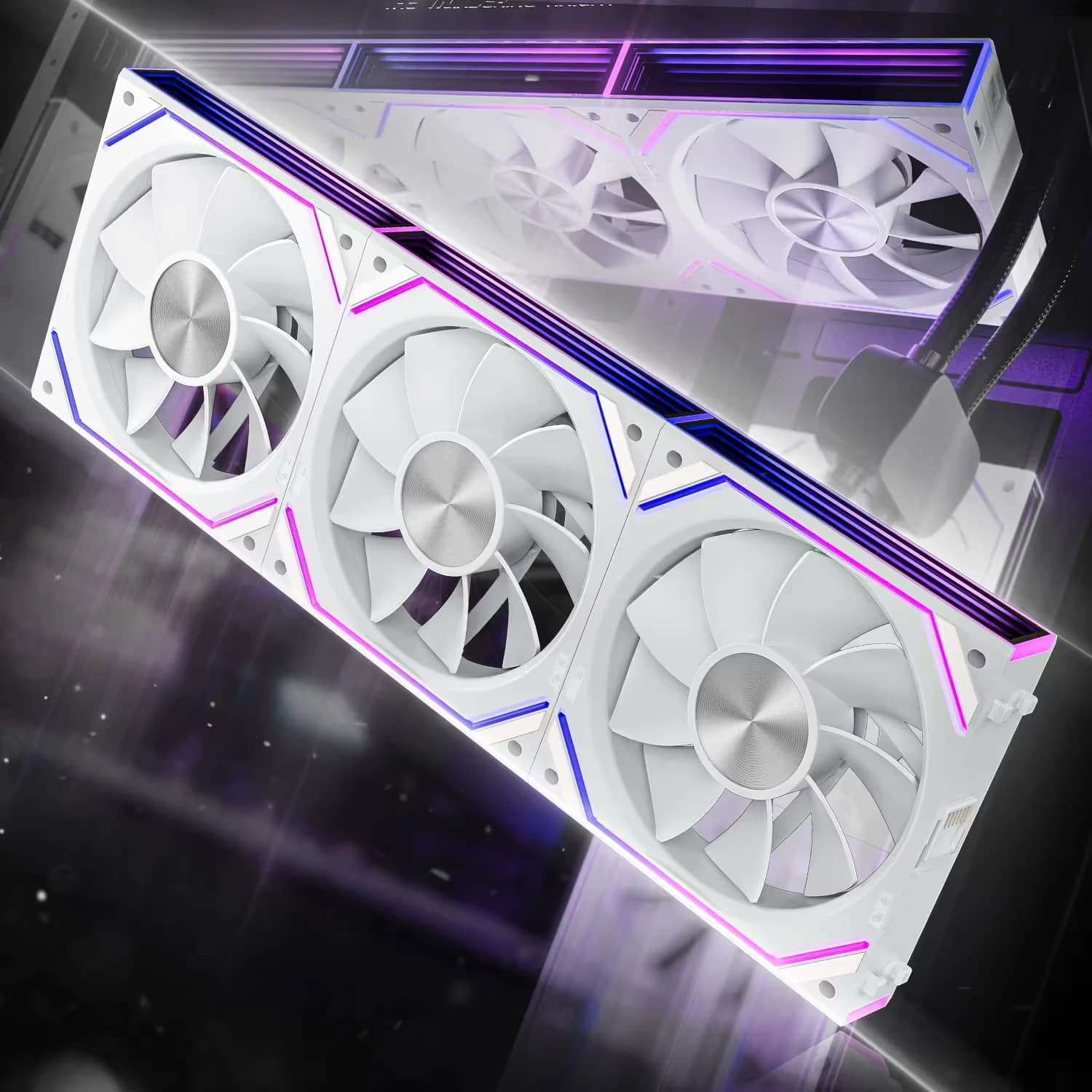 Asiahorse DAWN 120mm White PWM Addressable RGB 3-Pack main image