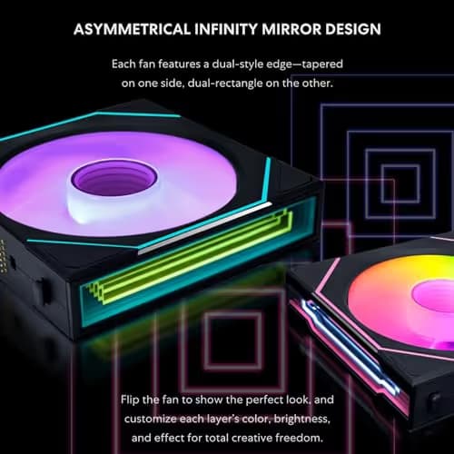 Lian Li UNI FAN SL-INF 120mm Black ARGB Reverse Blade image