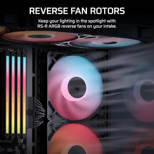 Corsair RS120-R 120mm Black Addressable RGB PWM 65.82 CFM 3-Pack image