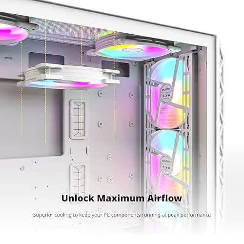 Montech HP 140mm White Addressable RGB PWM 95.61 CFM 3-Pack image