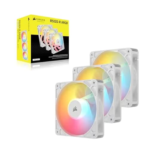 Corsair RS120-R 120mm White Addressable RGB PWM 65.82 CFM 3-Pack image