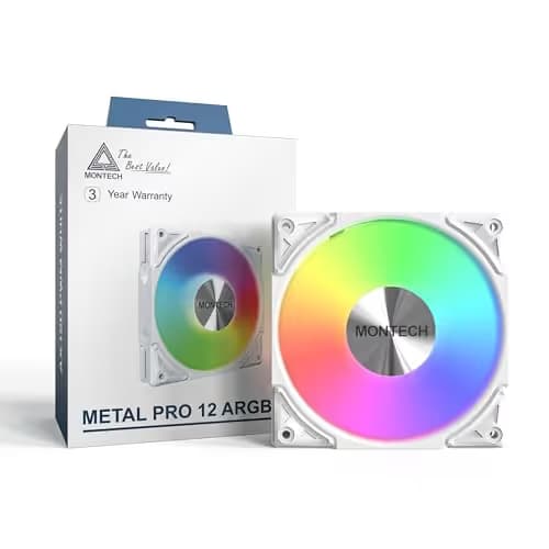 Montech Metal Pro 120mm White Addressable RGB PWM 76.2 CFM image