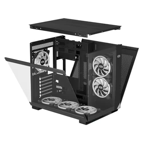 PC Cooler C3 T500 ARGB ATX Mid Tower Black Tempered Glass Side Panel, USB 3.2 Gen 2 Type-C, USB 3.2 Gen 1 Type-A image
