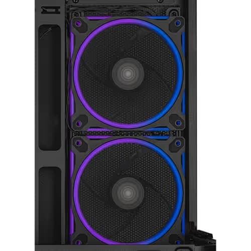 Asus Prime AP202 Micro ATX Mid Tower Black with Tempered Glass Side Panel and USB 3.2 Gen 2x2 Type-C, USB 3.2 Gen 1 Type-A image